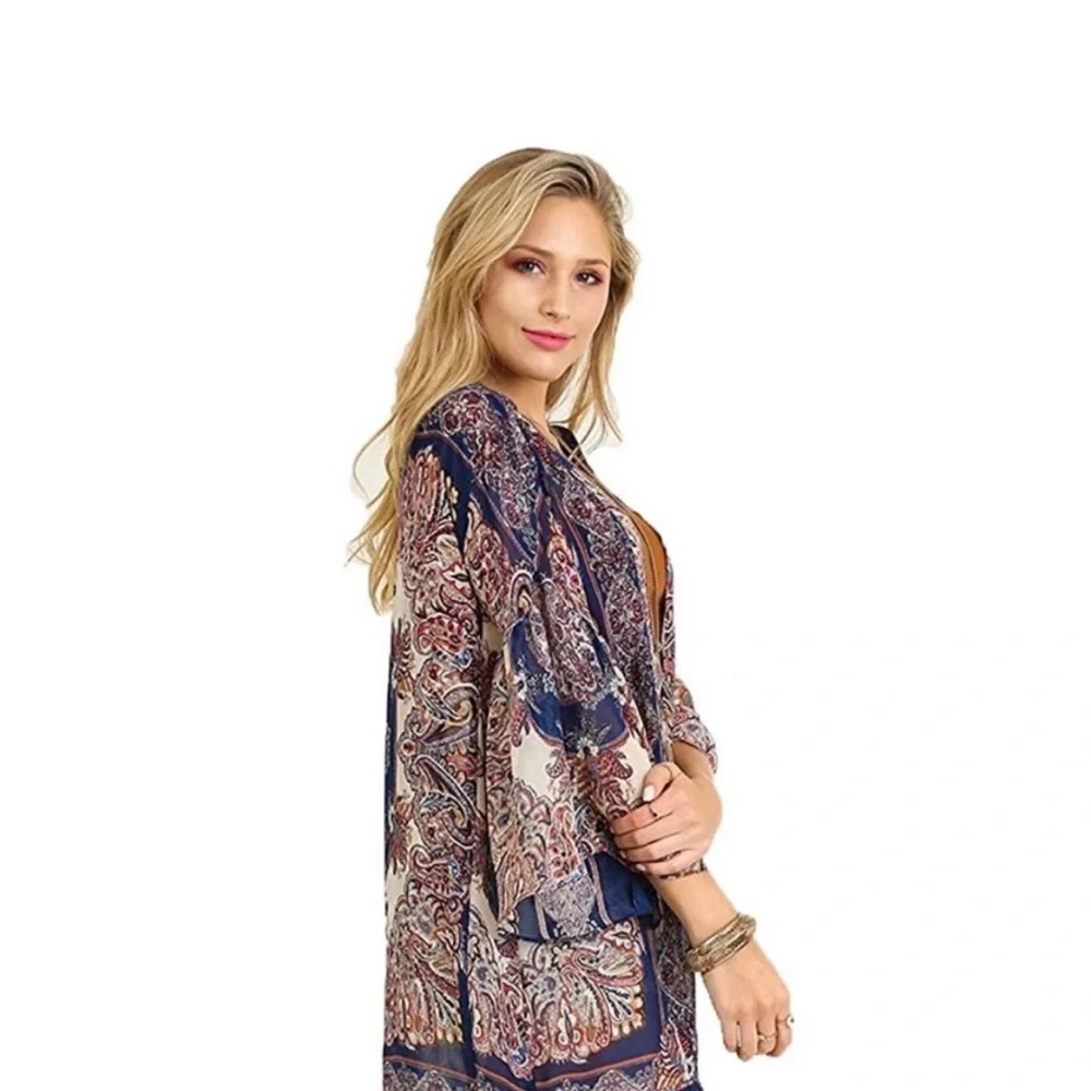 Umgee boho printed kimono - Picture 4 of 5